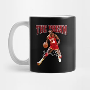 Hakeem Olajuwon The Dream Basketball Legend Signature Vintage Retro 80s 90s Bootleg Rap Style Mug